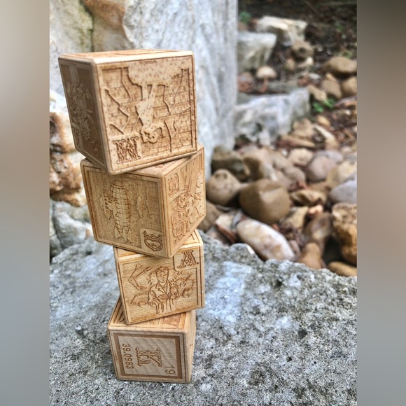 Science Fiction-Themed Wooden Blocks, Set of 4 - Picture 3 of 10